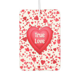 Ambientador El verdadero amor los corazones de los confeti roj