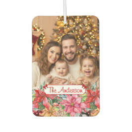 Ambientador Elegant Poinsettia Floral Border Custom Photos