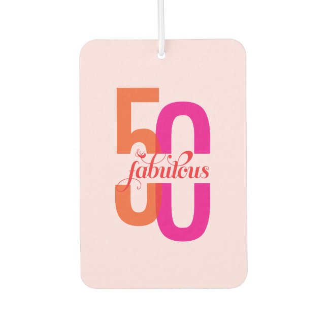 Ambientador Elegante 50 y fabuloso cumpleaños 50 (Anverso)