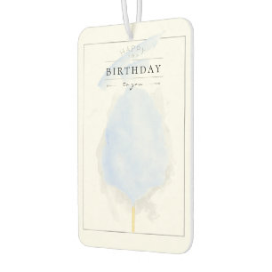 Ambientador Elegante acuarela Blue Cotton Candday cumpleaños