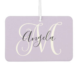 Ambientador Elegante guión Monograma Pale Lavender Foto