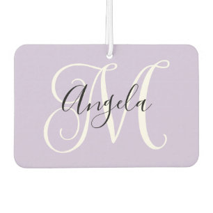 Ambientador Elegante guión Monograma Pale Lavender Foto
