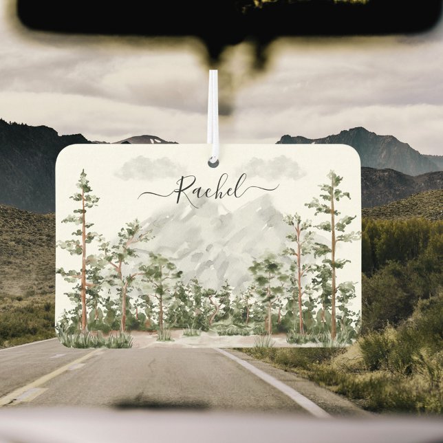 Ambientador Elegante Monogramo Acuarela y Bosque (In situ)