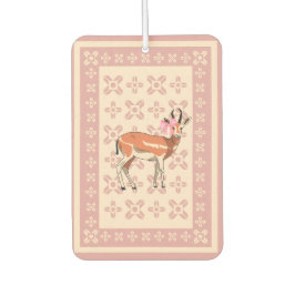 Ambientador Elegante Navidad con estampado de cierva rosa 