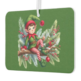 Ambientador Elf navidad En Una Rama De Pino