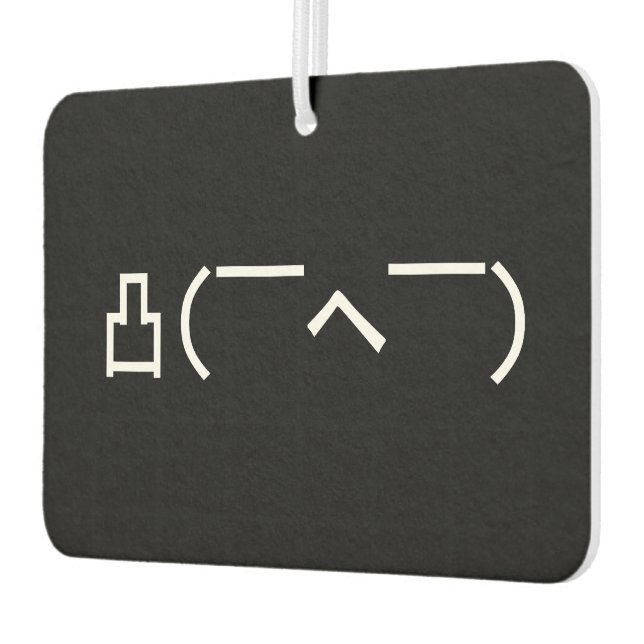 Ambientador Emoticon japonés Kaomoji enojado del dedo medio de (Izquierda)