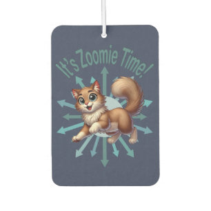 Ambientador Es Zoomie Time Cute Brown & White Cat