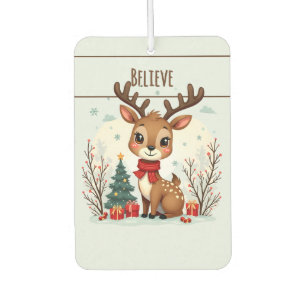 Ambientador Escena adorable de renos de Navidad en un bosque n
