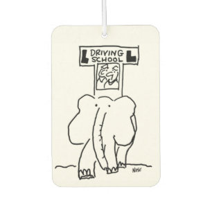 Ambientador Escuela de Conducción Elefante caricatura