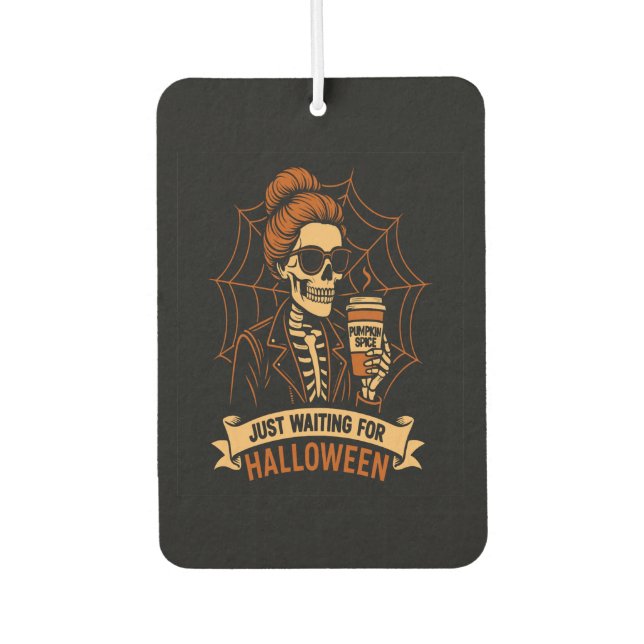 Ambientador Esqueleto esperando Halloween (Anverso)