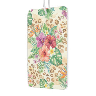 Ambientador Estampado de estampado de leopardo floral tropical