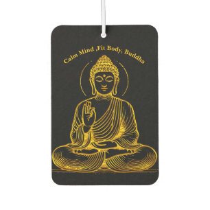 Ambientador Estatua de Buda con aspecto de oro Radiando tranqu