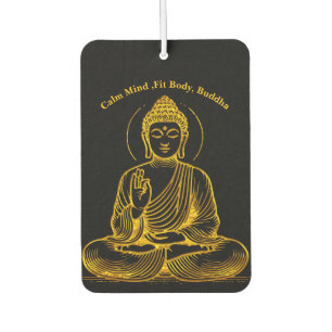 Ambientador Estatua de Buda con aspecto de oro Radiando tranqu