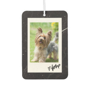 Ambientador Estética personalizable de foto de mascota en blan