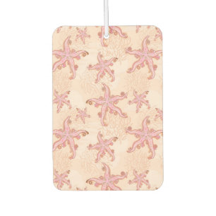 Ambientador Estrellas de mar y coral patrón pastel rosa