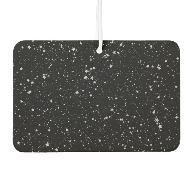 Ambientador Estrellas purpurinas2 - Negro plateado (Anverso)