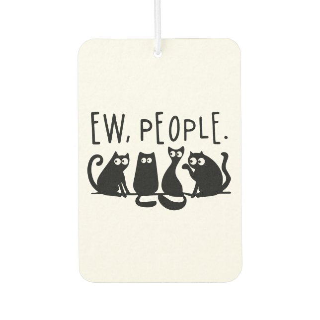 Ambientador Ew People Funny Meowy Gatos Negros (Anverso)