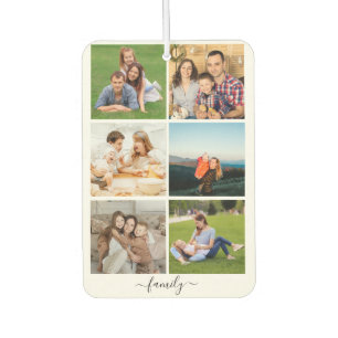 Ambientador Familia de Collages de fotos personalizada, texto