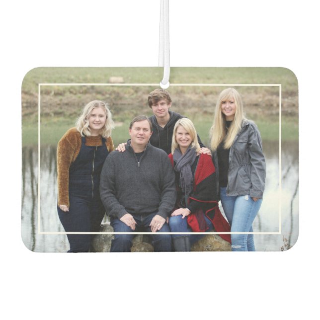 Ambientador Familia personalizado Foto Nombre Monograma de Mad (Anverso)