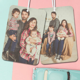 Ambientador Familia personalizado Niños Bebé 2 lados Foto pers