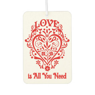 Ambientador Fancy Red Love Heart Personalizado