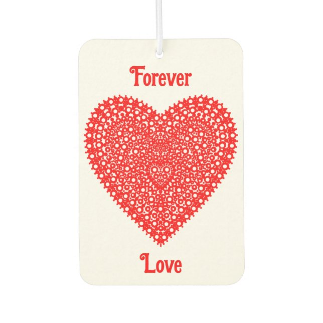 Ambientador Fancy Red Romantic Heart Personalizable (Anverso)