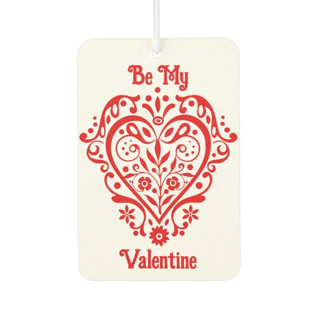 Ambientador Fancy Red Valentine Romantic Heart Personalizado (Anverso)