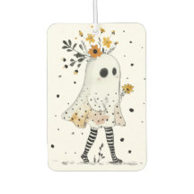 Fantasma acuarela y girasoles Halloween sinusal