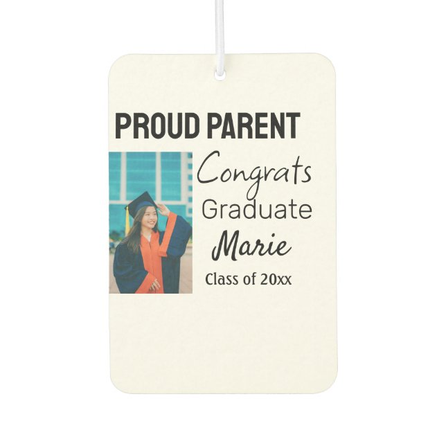 Ambientador Felicitaciones graduación añadir nombre año texto (Anverso)