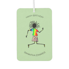 Ambientador Feliz cumpleaños, bailarín feliz de arte africano