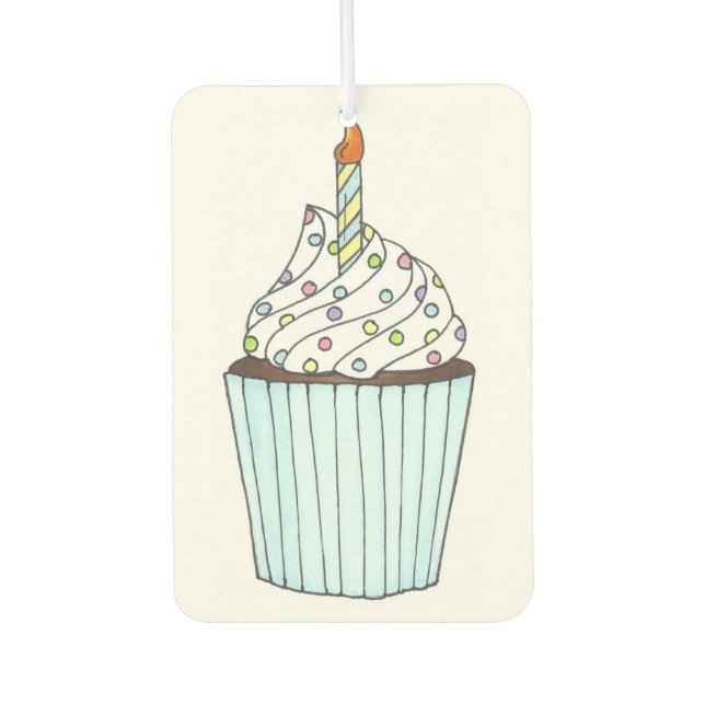 Ambientador Feliz cumpleaños, fiesta de pastelitos de pasteles (Anverso)