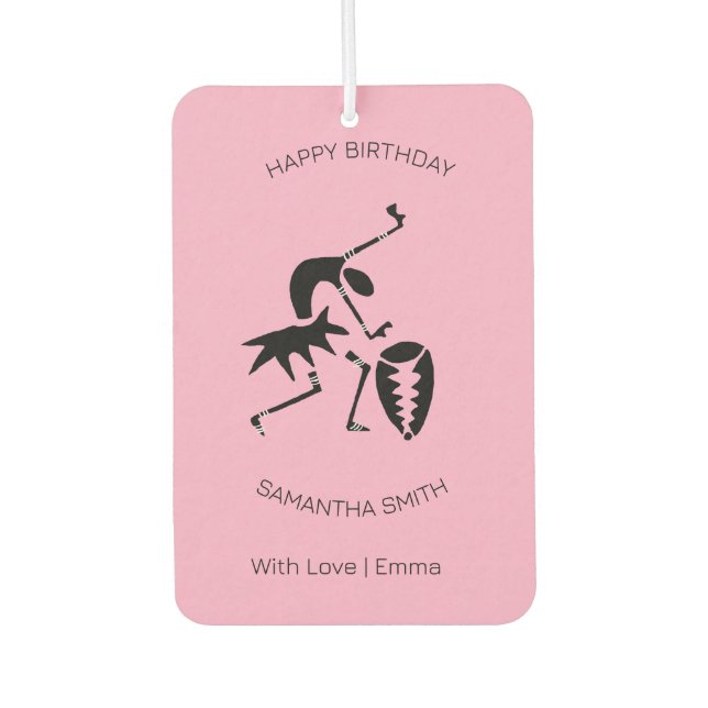 Ambientador Feliz cumpleaños increíble bailarina de silueta ro (Anverso)