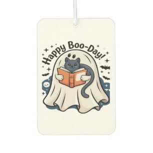 Ambientador Feliz día de Boo Gato Fantasma PNG - Sobrecargado 