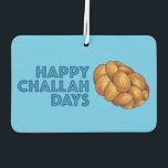 Ambientador Feliz Día de Desafío Hanukkah Chanukah<br><div class="desc">Air freshener presenta un original ilustracion de marcador de una hogaza de pan de jalá trenzado, con HAPPY CHALLAH DAYS en una fuente divertida. Ideal para Hanukkah y otras celebraciones de la festividad judía. ¿No ves lo que estás buscando? ¿Necesita ayuda con la personalización? Haga clic en "preguntar a este...</div>