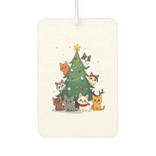 Ambientador Feliz Gatomás Árbol de Navidad Divertido, Gatos Me