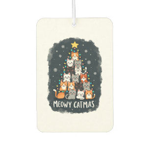 Ambientador Feliz Gatomidad Gato Árbol de Navidad Xmas Chicas 