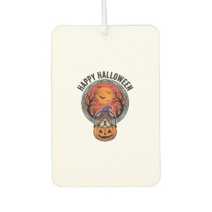 Ambientador Feliz Halloween Bulldog Bruja Calabaza Camiseta Vi