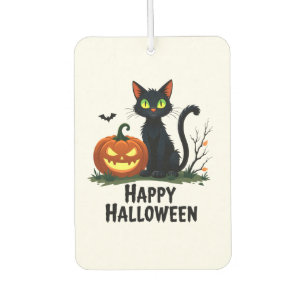 Ambientador Feliz Halloween Gato Negro Rescate Camiseta Calaba