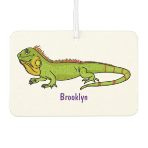 Ambientador Feliz ilustracion personalizado de iguana verde