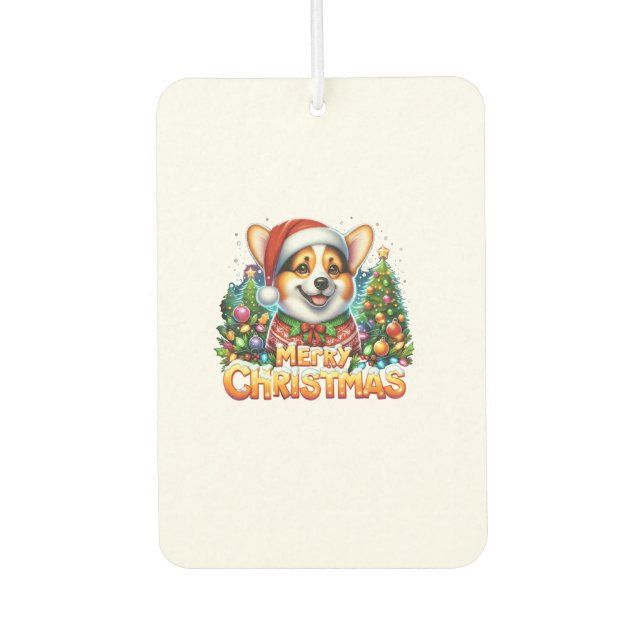 Ambientador Feliz Navidad Corgi Perro Corgmas coincidiendo Nav (Anverso)