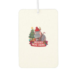 Ambientador Feliz Navidad Moo Deng Bebe Hipopótamo Lindo Salta