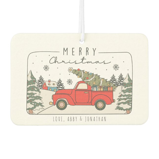 Ambientador Feliz Navidad Personalizado Car Air Freshener (Anverso)
