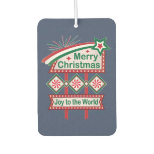 Ambientador Feliz Navidad Retro Marquee - Alegría al mundo