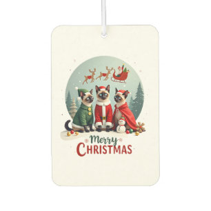 Ambientador Feliz Navidad Tres Santa Elfo Reno Siamés C