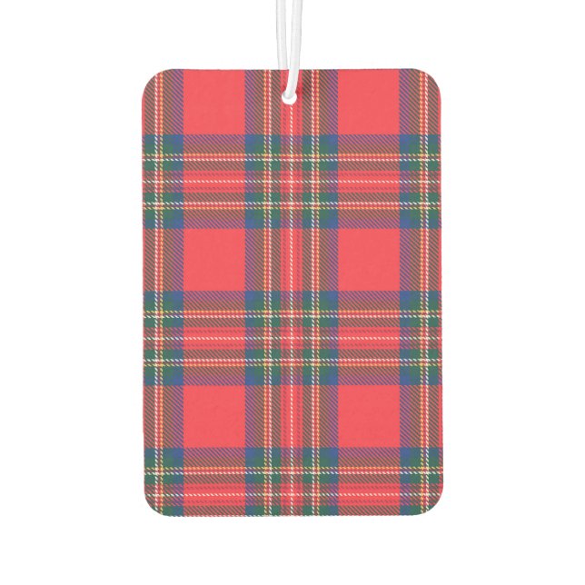 Ambientador Festividades de Tartán Plaid Red Classic Navidades (Reverso)