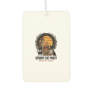 Ambientador Fiesta de Gato Espeluznante Camiseta Vintage de Ha