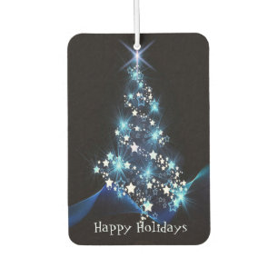 Ambientador Fiesta de Navidad Árbol Azul Brillante Negro Elega