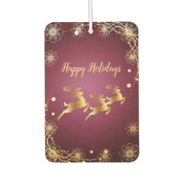 Ambientador Fiesta de navidades Renos dorados Rosa Rojo Elegan