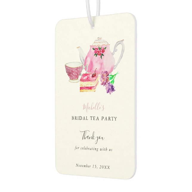 Ambientador Fiesta de té de despedida de soltera con acuarela  (Izquierda)