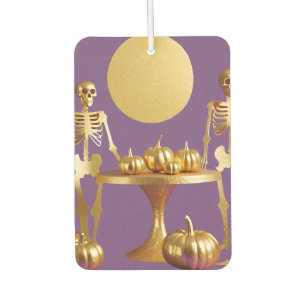 Ambientador Fiesta Skeleton - Morado y Oro Aire Acondicionado 